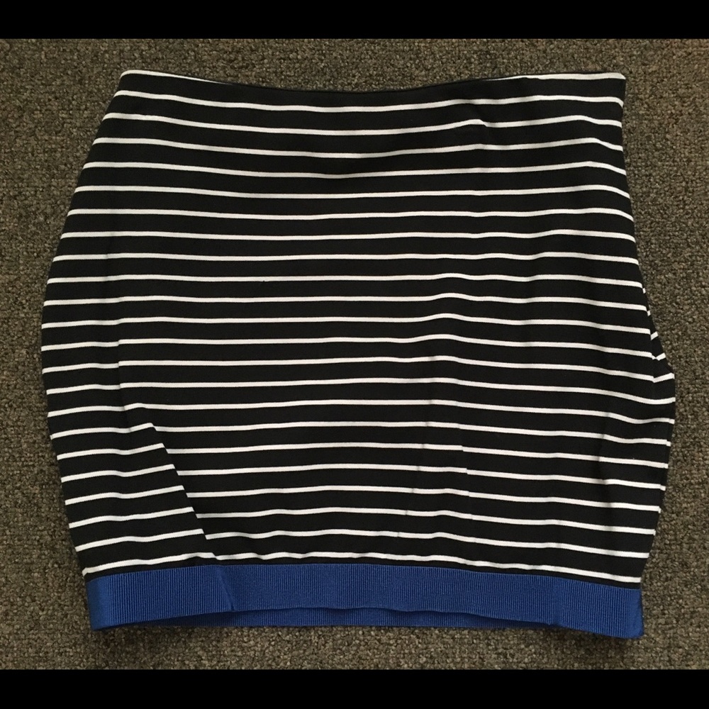 Black Miniskirt with Stripes
